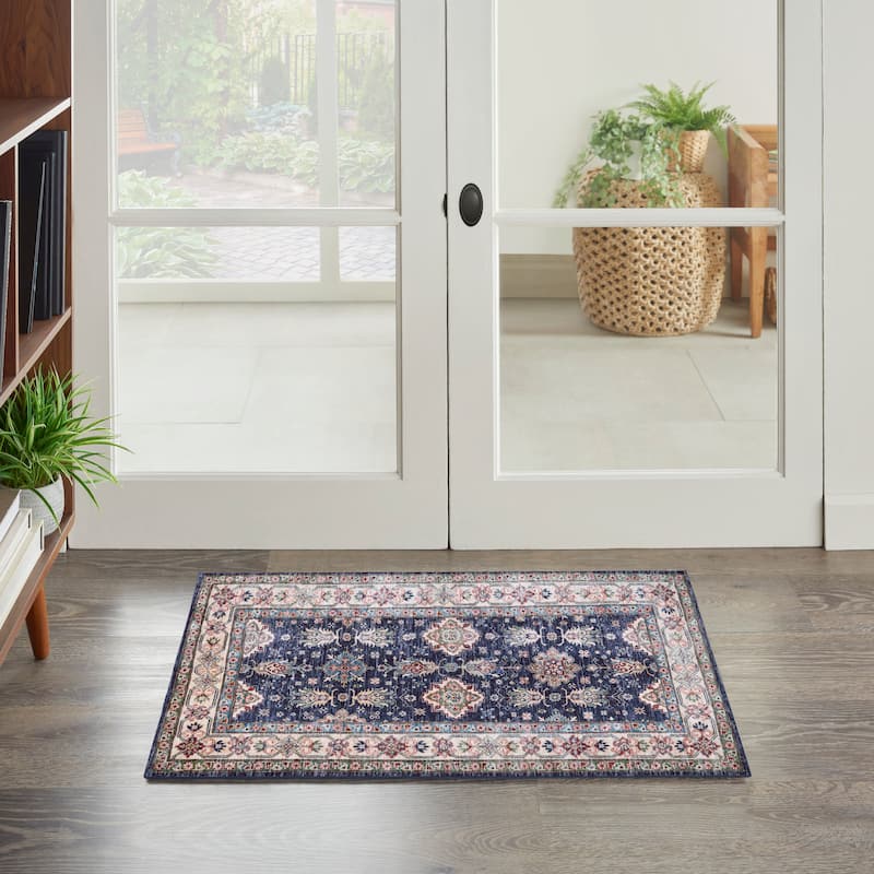 Nourison Fulton Indoor only Persian Area Rug - 2' x 3' - Navy - Rectangle