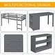 preview thumbnail 41 of 43, Harper & Bright Designs Wood Twin Low Study Loft Bed