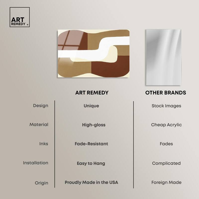 Minimal Wavy III Acrylic by Art Remedy, Ready to Hang