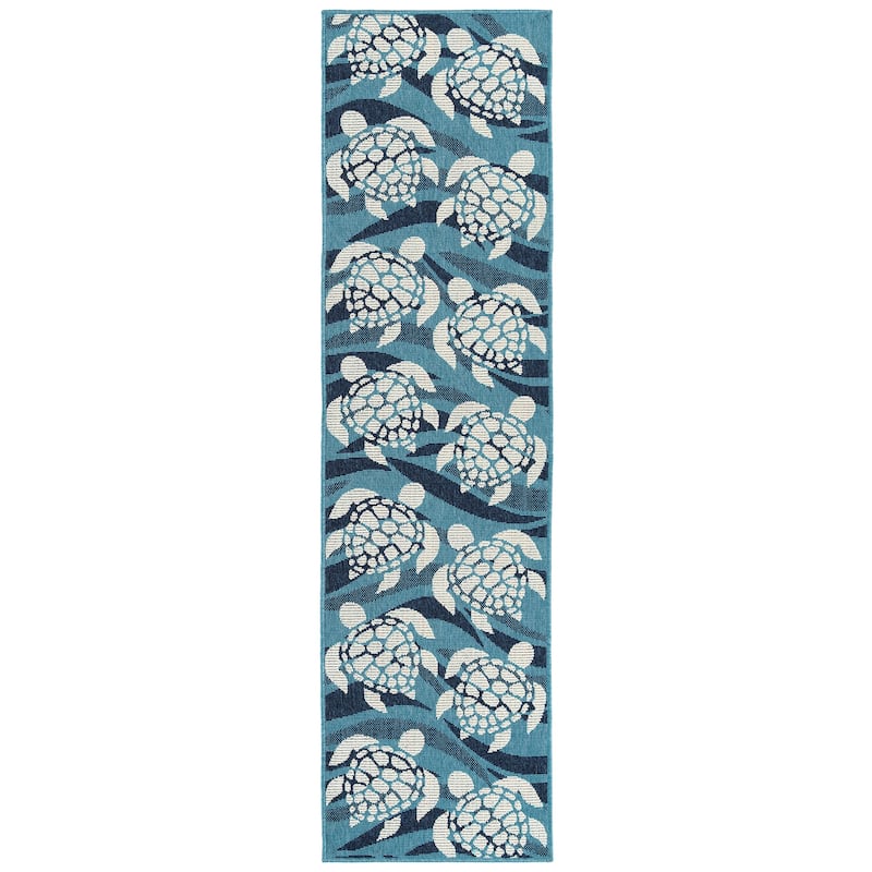 Ambrosi Sea Turtles Novelty Indoor/ Outdoor Area Rug