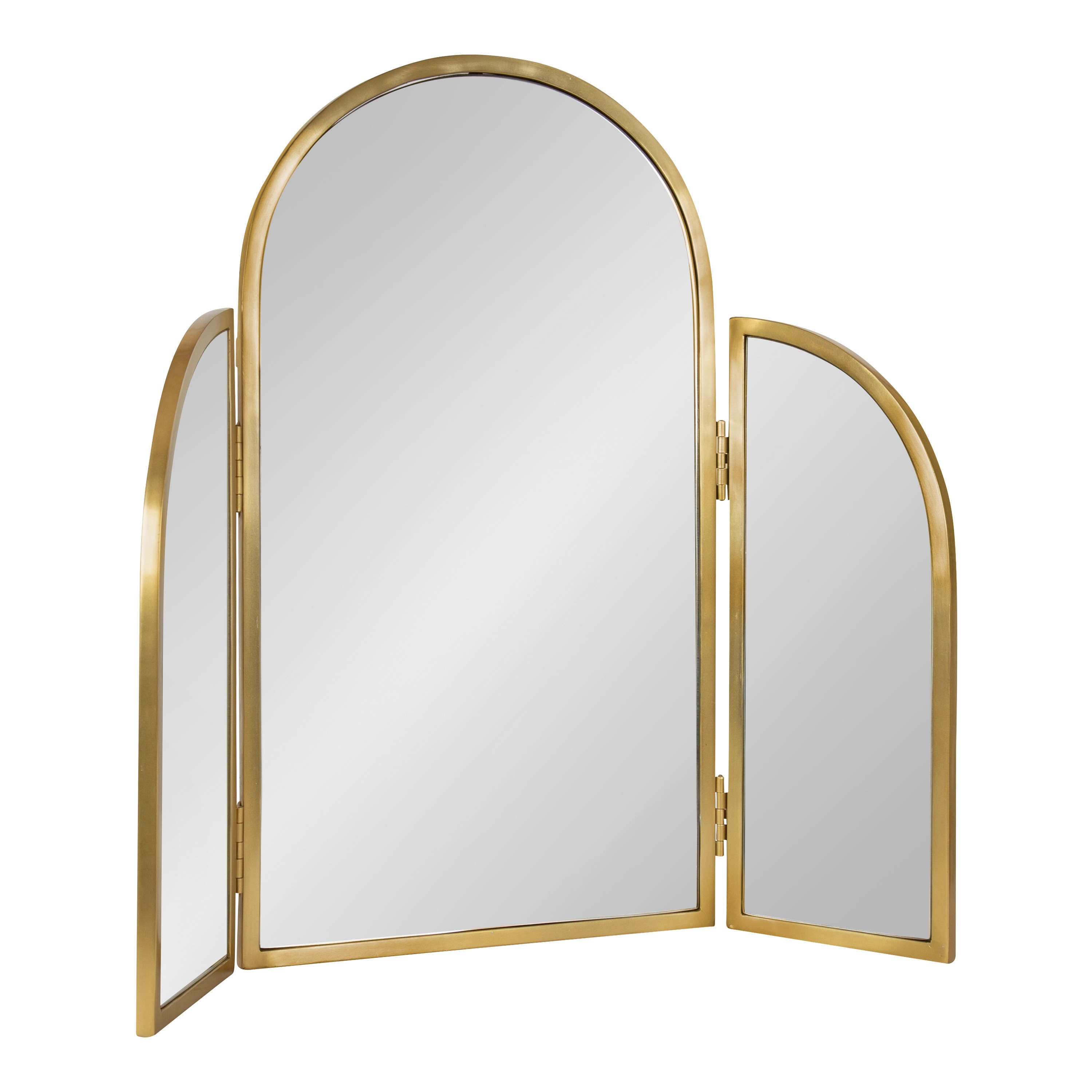Kate and Laurel Amoli Tri-Fold Arch Metal Mirror