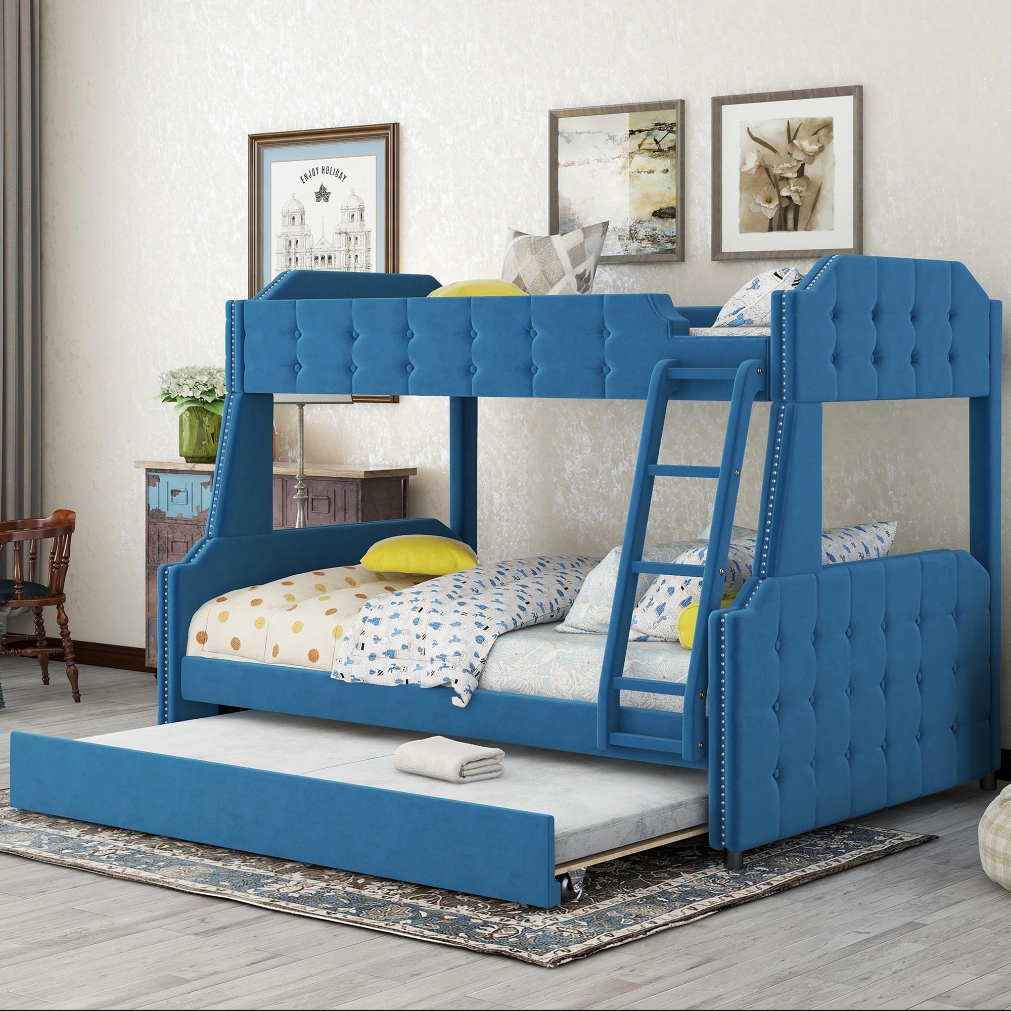 Upholstered online bunk beds