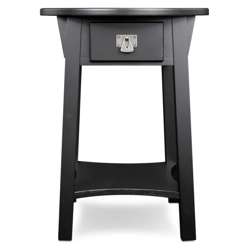 Leick Home Mission Round End Table with Drawer