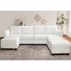 Option 4-Seater with Triple ottoman, Bright white