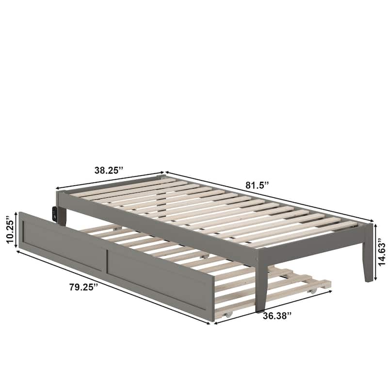 Colorado Bed with USB Turbo Charger and Twin Extra Long Trundle