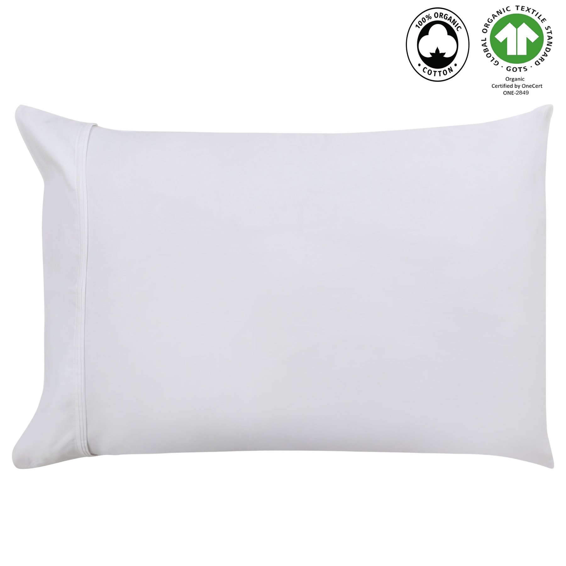 A1 Home Collections Organic Cotton Wrinkle Resistant Pillow Case Pair 20" X 32"