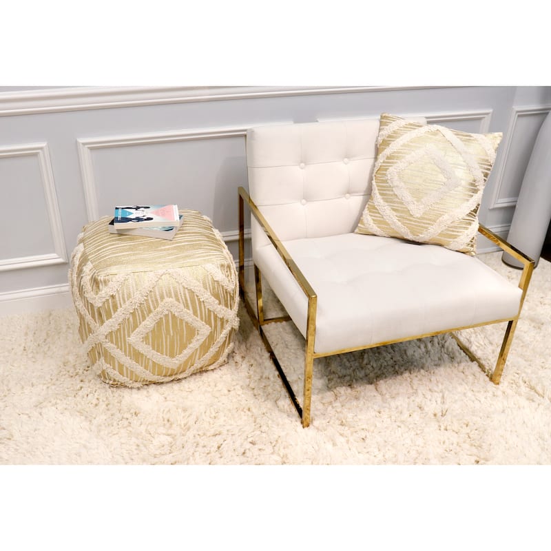 Pasargad Home Grandcanyon Cotton Pouf