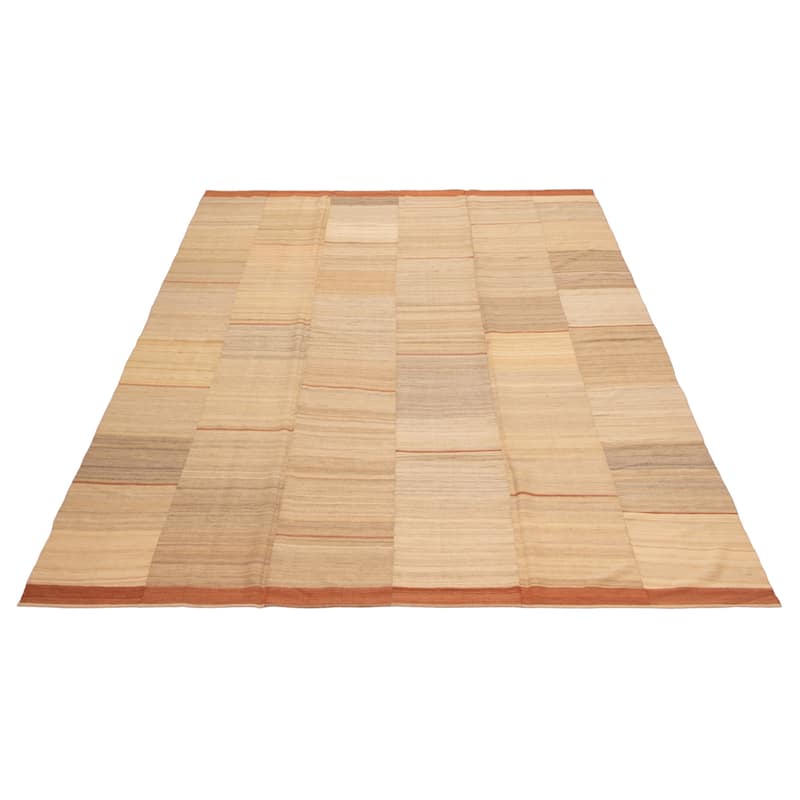 ECARPETGALLERY Flat-Weave Ankara FW Cream Wool Kilim - 10'3 x 12'9