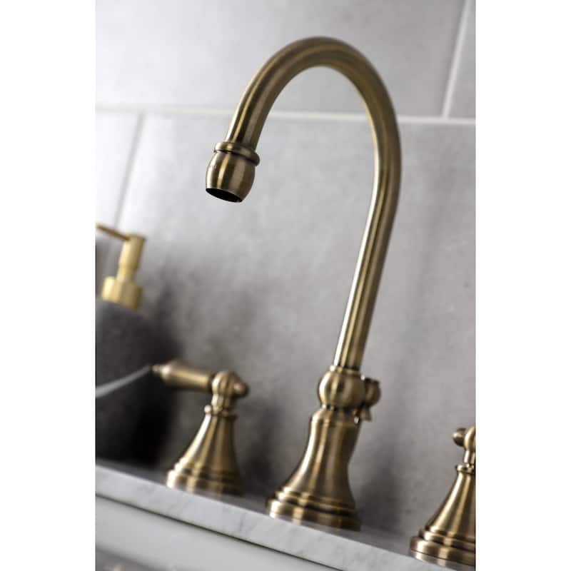 Kingston Brass Governor 1.2 GPM Deck Mounted Bathroom Faucet with