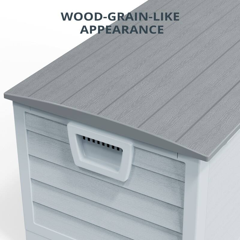 75 Gallons Foldable Plastic Deck Box Outdoor Indoor Storage - 75 gallons