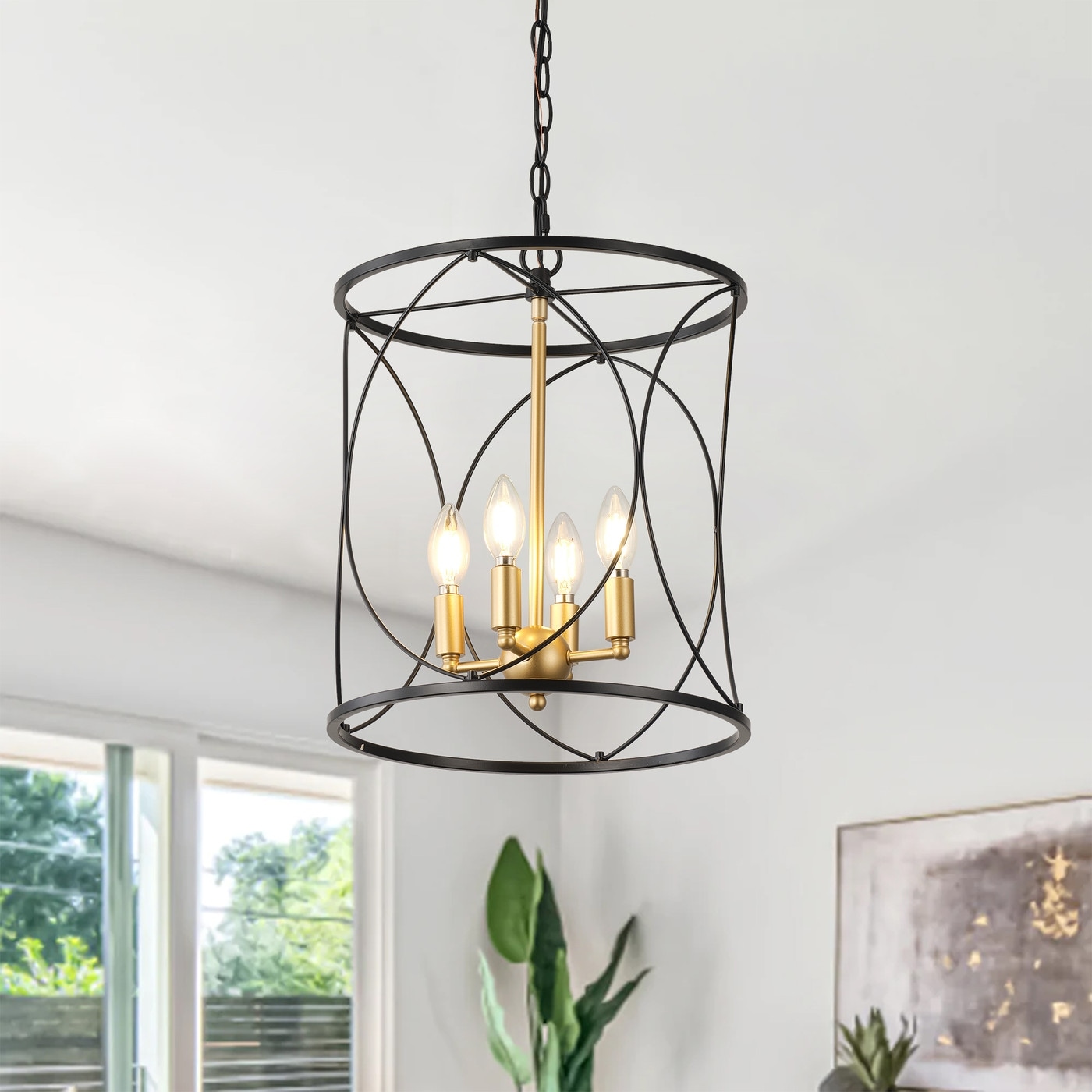 Metal frame light fixture hot sale