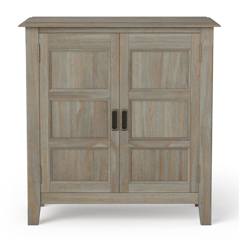 WYNDENHALL Portland SOLID WOOD 30 inch Wide Transitional Low Storage Cabinet - 30"w x 14"d x 31"h