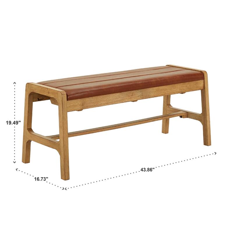 Pitea Scandinavian Wood Finish Bench by iNSPIRE Q Modern