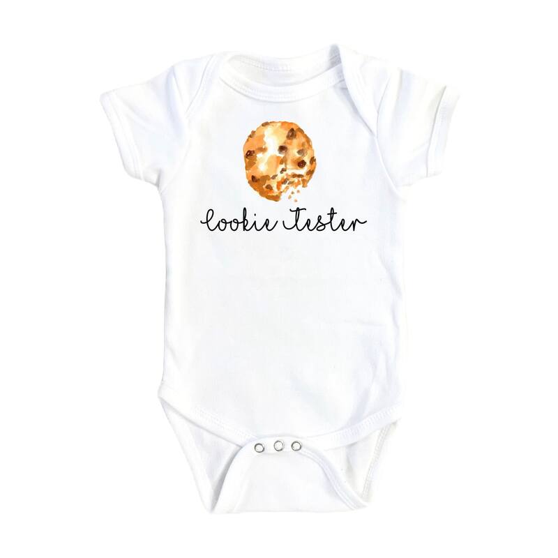 Cookie Tester Script - Baby Boy Girl Clothes Infant Bodysuit Funny Cute Newborn - White - 3-6M