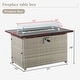 preview thumbnail 4 of 4, Propane Fire Table, 42" Outdoor Gas Fire Pit, 50,000 Btu Steel Fire Table With Glass Wind Guard - N/A