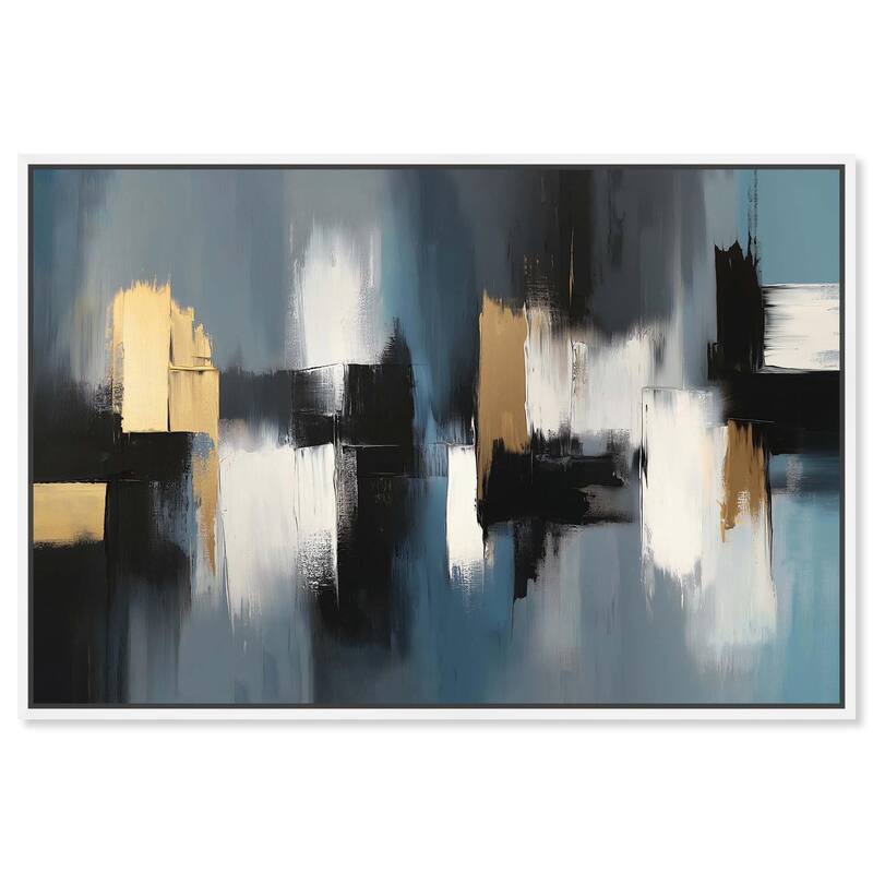 Within Blues Canvas by Art Remedy - White - 54" x 36"