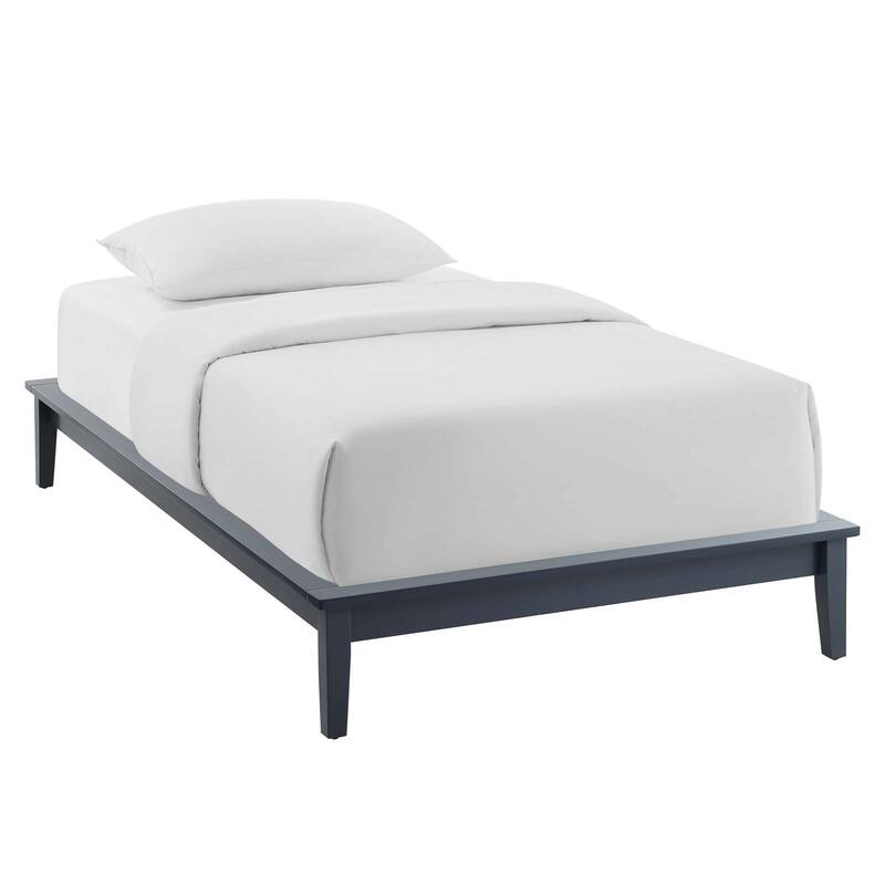 Carson Carrington Roldal Twin Wood Platform Bed - Grey