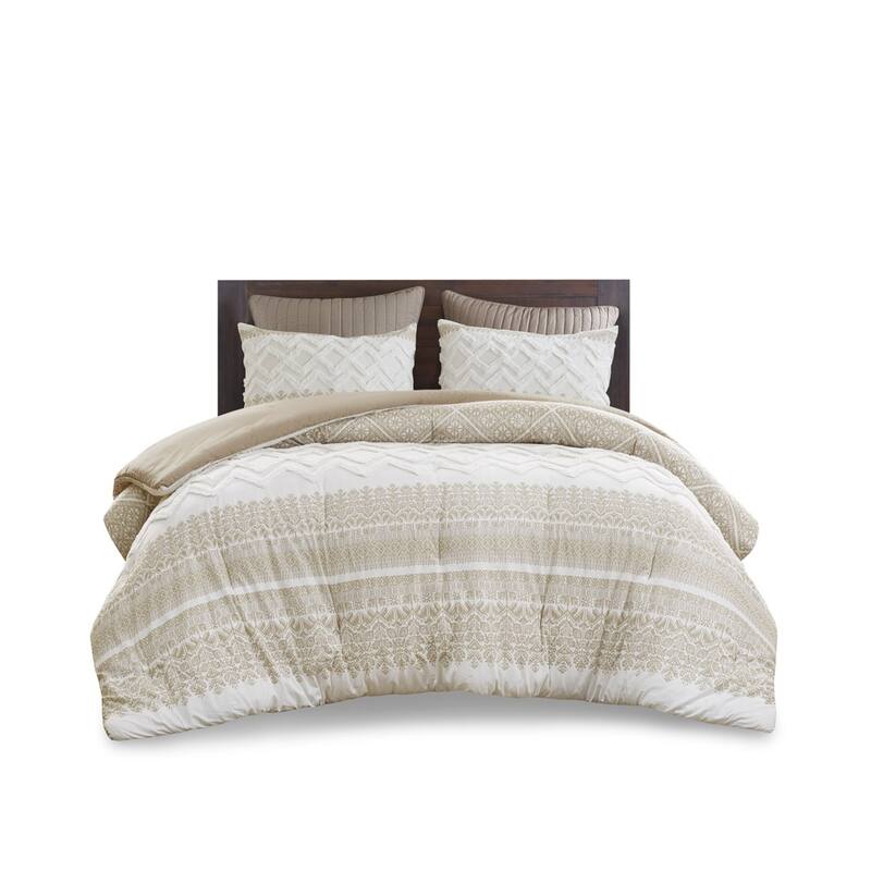 GDF Studio - Mila Cotton Comforter Set with Chenille Tufting