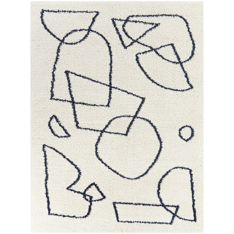 Pavel Abstract Geometric Shag Area Rug
