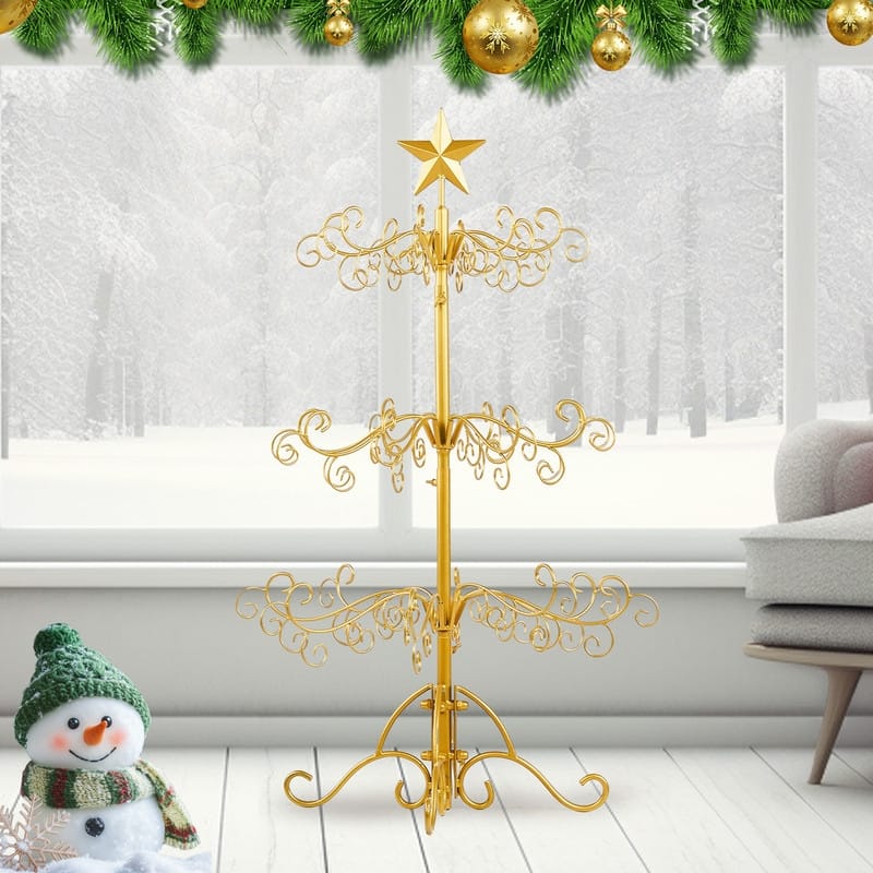 6ft Wrought Iron Gold Christmas Tree