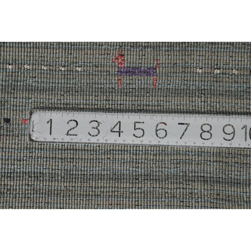 Hand Knotted Oriental 100% Wool Carpet Tribal Tribal Multi-Colored Gabbeh Area Rug - 5' 10'' X 4' 0''