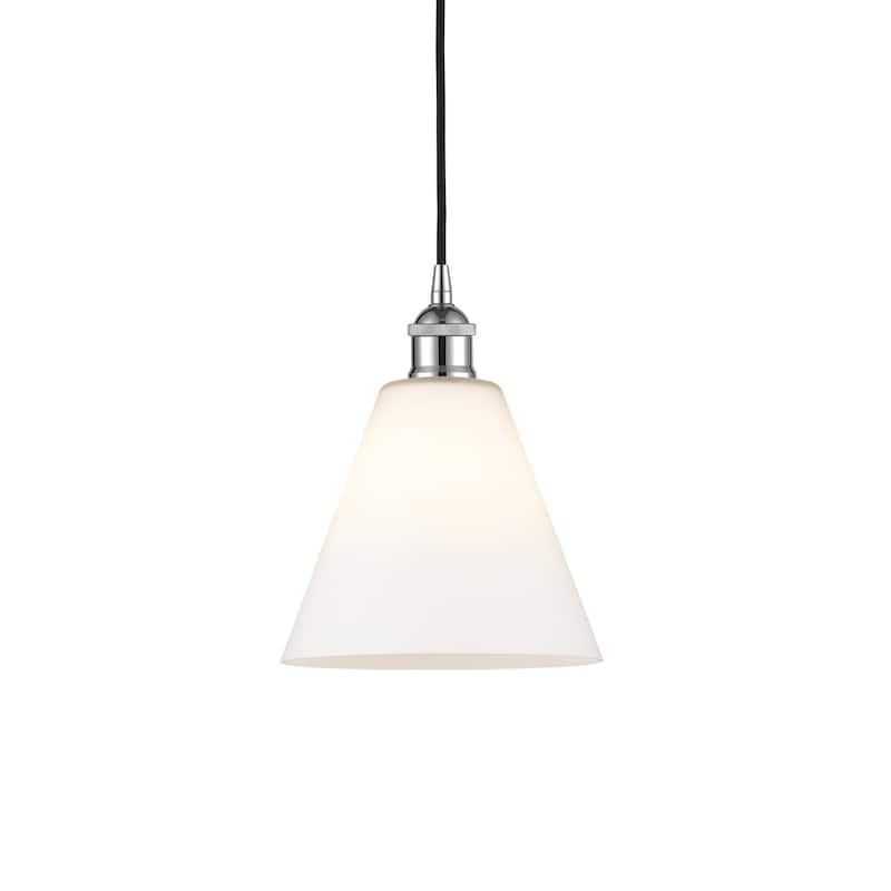Innovations Lighting 616-1P-11-8 Edison Pendant Edison 8" Wide Mini - Polished Chrome / Matte White