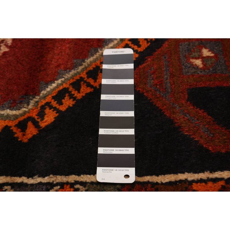 ECARPETGALLERY Hand-knotted Konya Anatolian Black, Red Wool Rug - 3'5 x 10'8