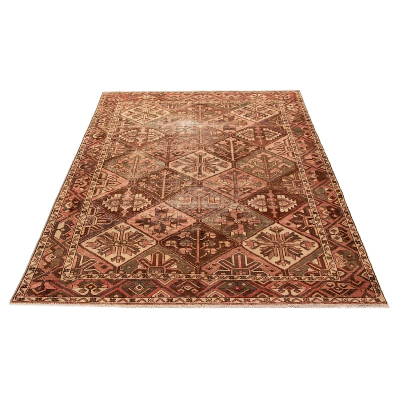 ECARPETGALLERY Hand-knotted Antalya Vintage Brown Wool Rug - 7'0 x 9'11