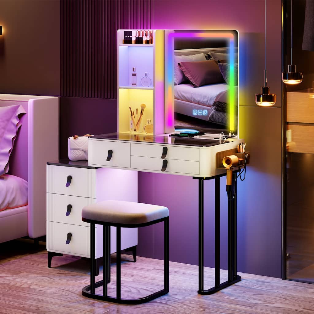 Makeup Vanity with LED Light