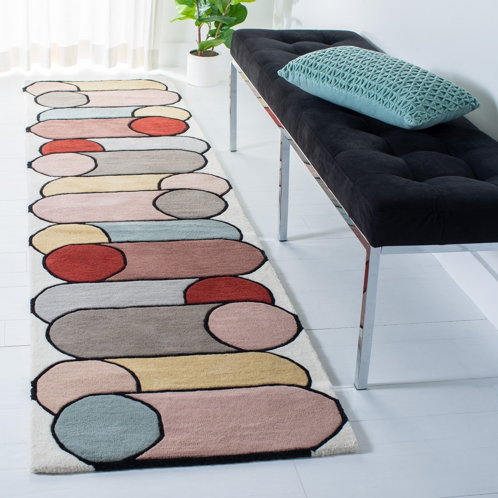 SAFAVIEH Handmade Fifth Avenue Giota Mid-Century Modern Wool Rug