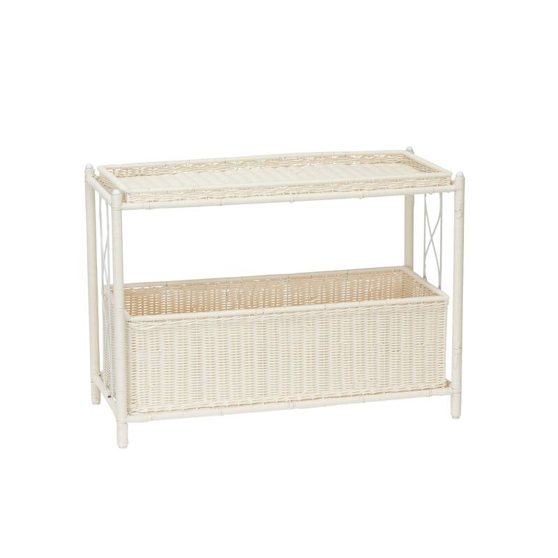 Household Essentials Raised 2-Tier Plant Stand with 2 Interchangeable Shelves