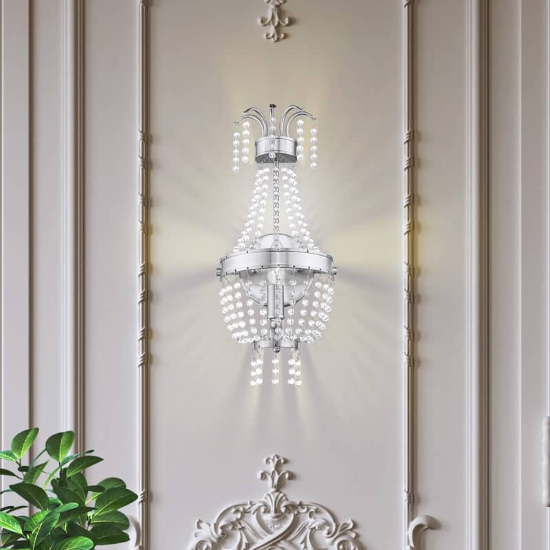 Livex Lighting 1-Light Brushed Nickel Wall Sconce, 51872-91 - 7.5" DIA 17.5" H 4" EXT