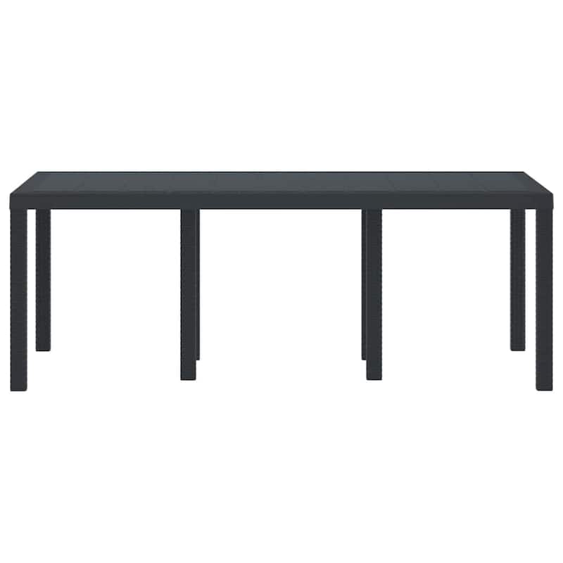vidaXL Garden Table Anthracite/Brown poly rattan