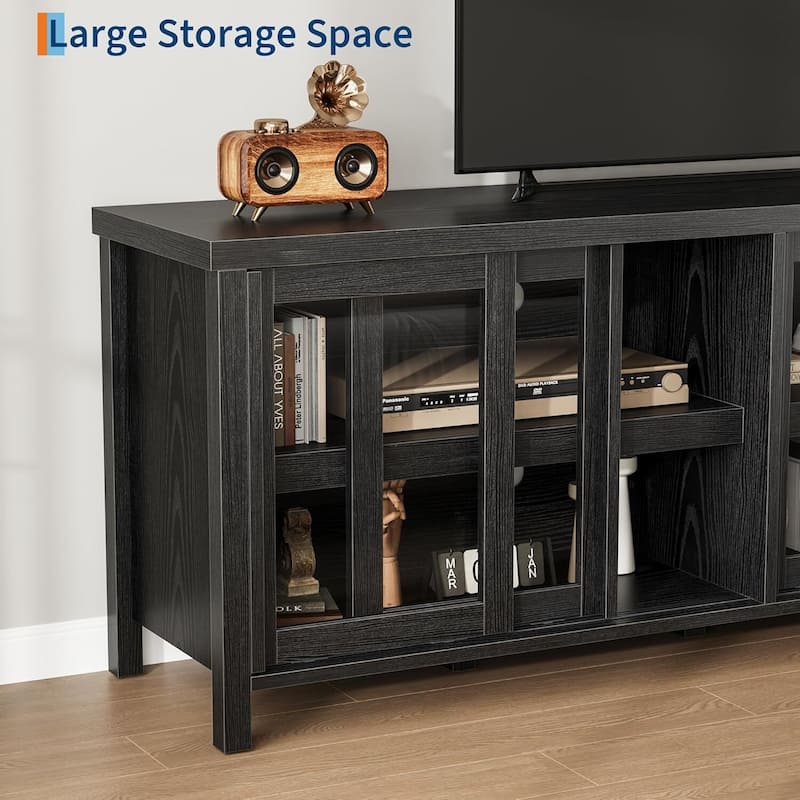 Mid Century Modern Media TV Console Table, TV Stand with Storage Cabinet - N/A