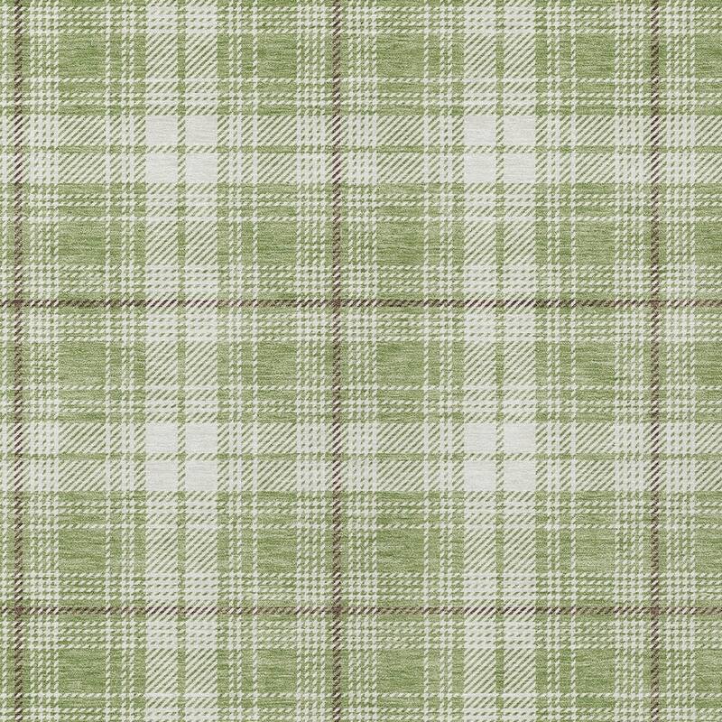 HomeRoots Plaid Transitional Rectangle Outdoor Rug