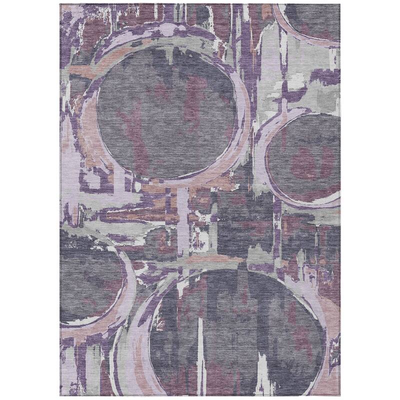HomeRoots Geometric Transitional Rectangle Outdoor Rug