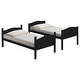 preview thumbnail 15 of 29, Modern Style Twin/Twin Bunk Bed with Arched Headboard and Angled Ladder