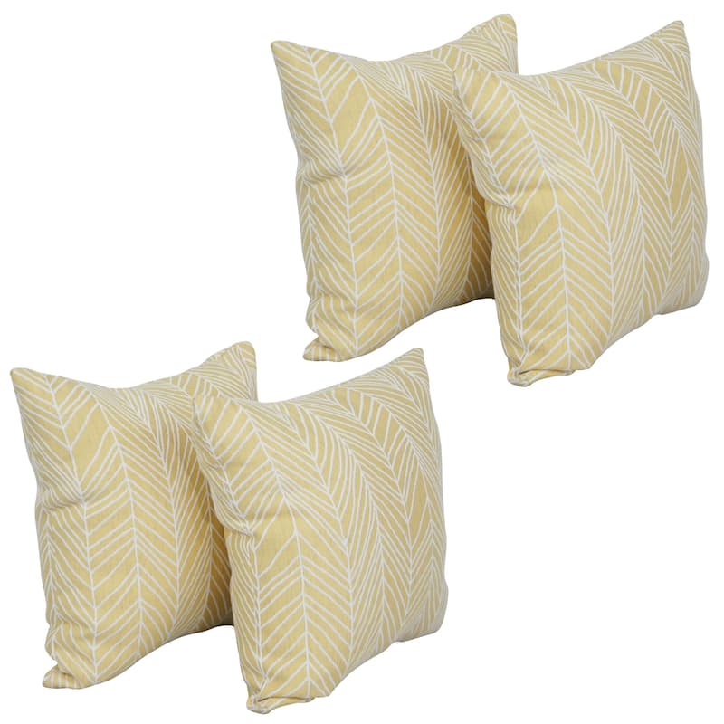 Blazing Needles 17-inch Square Throw Pillows (Set of 4) - Demeter Lemona