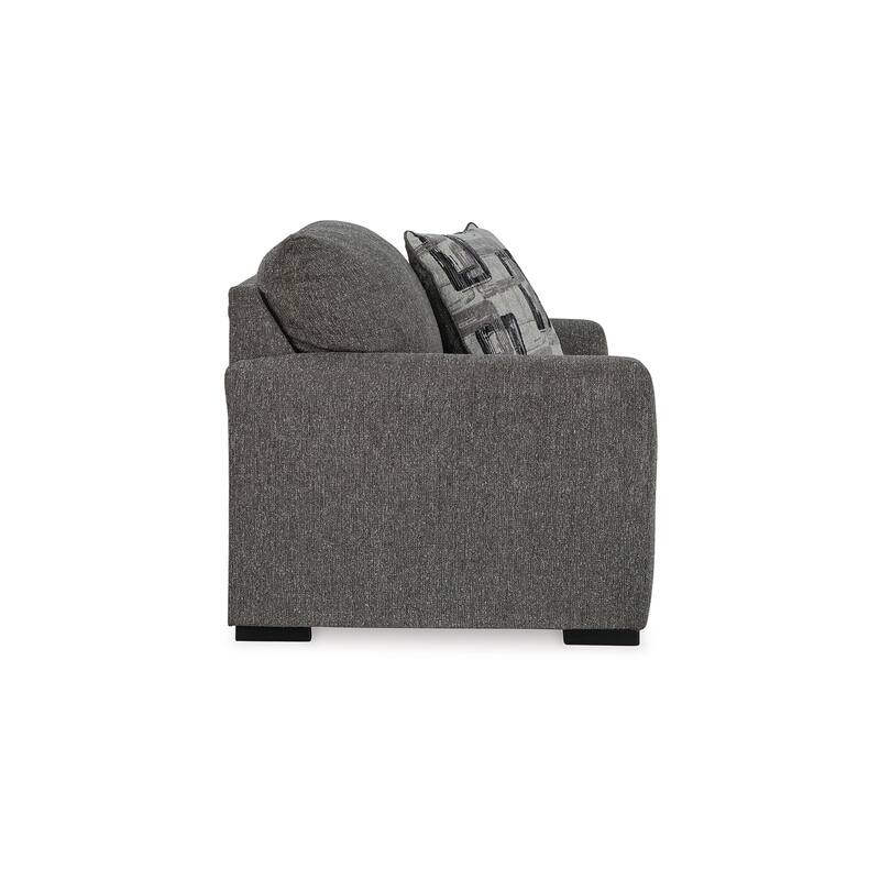 Iqay Oversized Accent Chair, 1 Throw Pillow, Pewter Gray Polyester