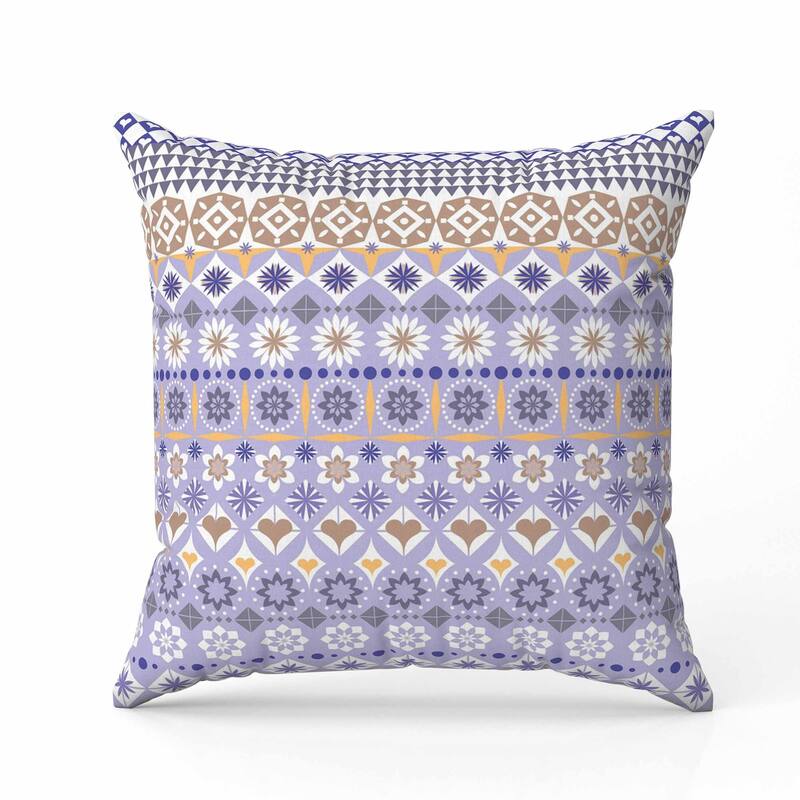 Shape Synergy Faux Suede Reversible Throw Pillow Blue and Gray
