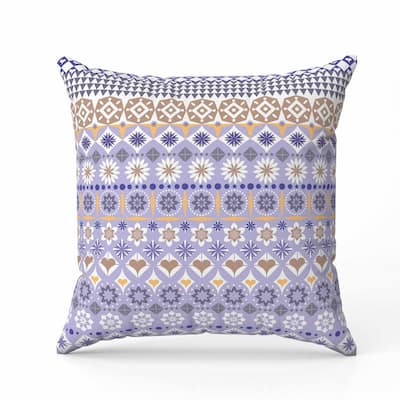 Shape Synergy Faux Suede Reversible Throw Pillow Blue and Gray