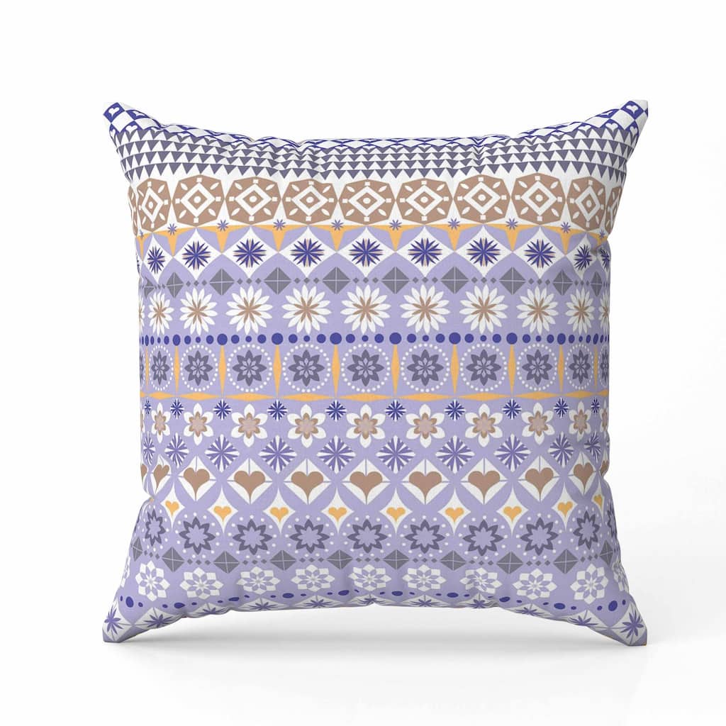 Shape Synergy Faux Suede Reversible Throw Pillow Blue and Gray