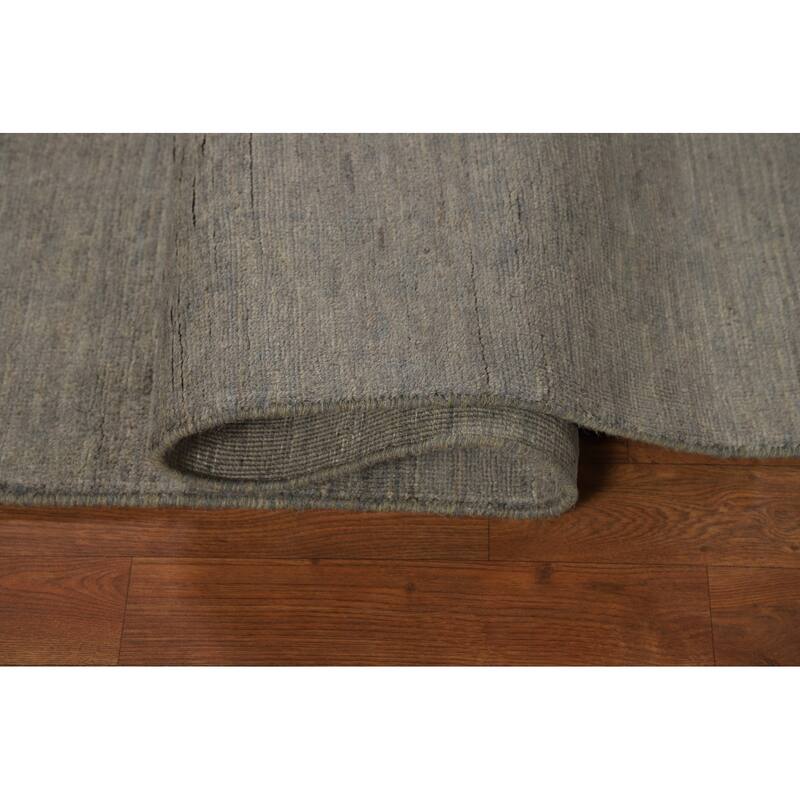 Gray Gabbeh Oriental Area Rug Living Room Hand-Knotted Wool Carpet - 4'10" x 6'7"