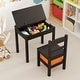 preview thumbnail 2 of 8, Gymax Kids Table and Chair Set Wood Activity Study Desk w/ Storage