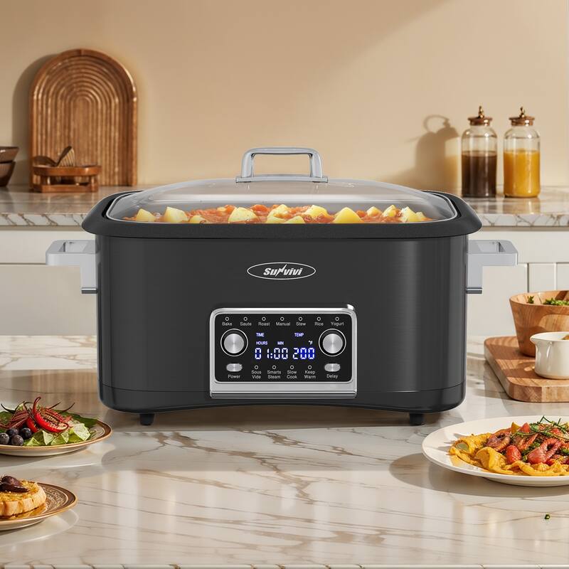 12-in-1 Digital Programmable Slow Cooker, 8 Quart Multi-Cooker