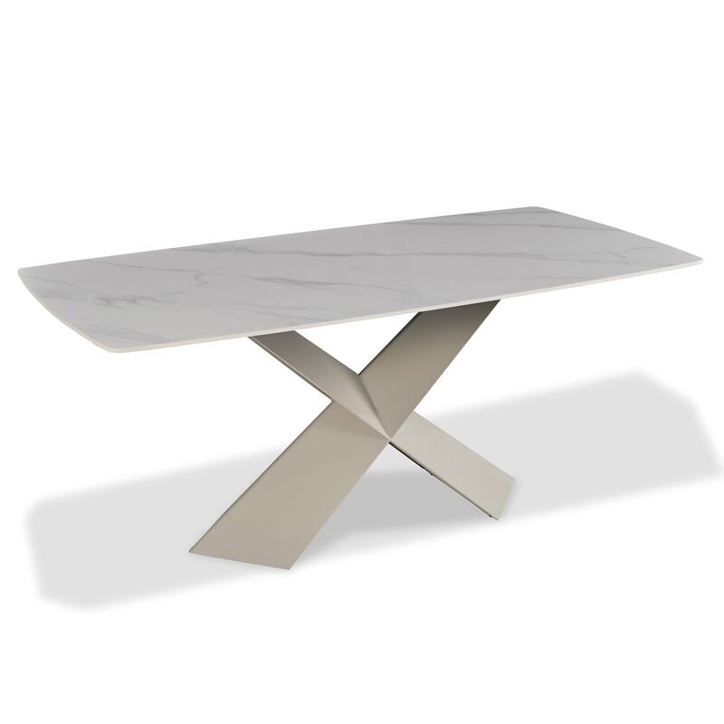 Furniture of America Thalassa Modern 5-Piece Ceramic Top Dining Table Set