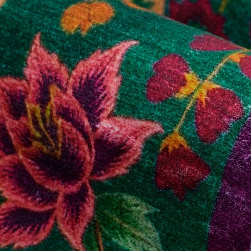 Rustic Floral Abstract Indoor Rug Purple Anti-slip & Washable