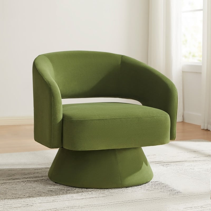 Spruce & Spring Jamie Swivel Fabric Accent Chair