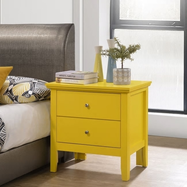 Yellow night shop stand