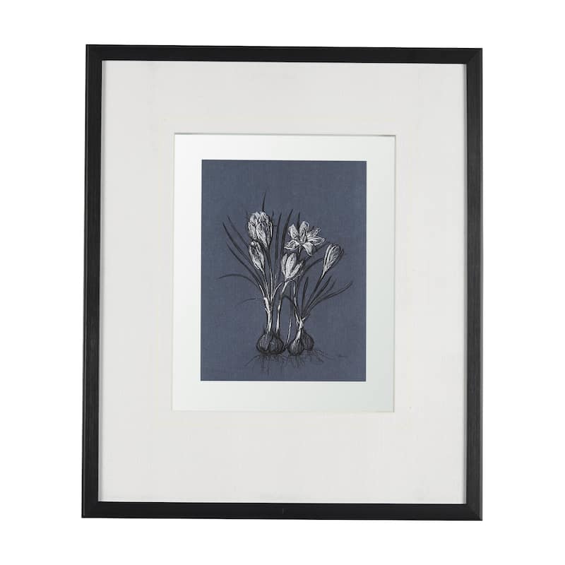 Botanical Sketches V (Blue) Framed Art Print